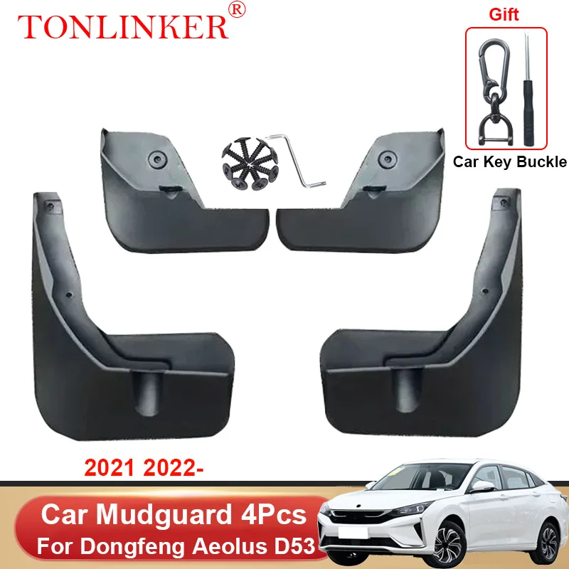 

TONLINKER Car Mudguard For Dongfeng Aeolus D53 2021 2022- Mudguards Splash Guards Front Rear Fender Mudflaps 4Pcs Accessories