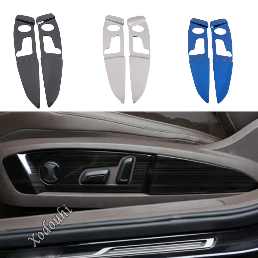 

Чехлы из нержавеющей стали с кнопками регулировки сиденья для Volkswagen VW Passat 2019 2020 2021 2022 2023, автомобильные аксессуары, 2 шт.