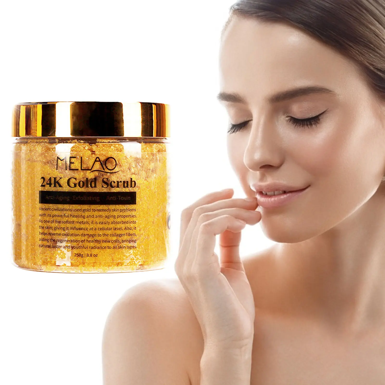 

24K Gold Body Scrub Exfoliating Body Scrub Skin Moisturizer Pore Cleanser And Body Exfoliator Natural Skin Care 24k Scrub For
