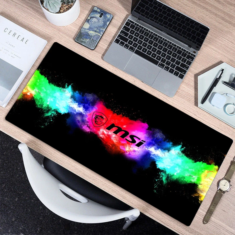 

Большой игровой коврик для мыши Msi XXL, новые настольные коврики, коврик для клавиатуры, коврик для мыши, нескользящий коврик для геймеров из н...