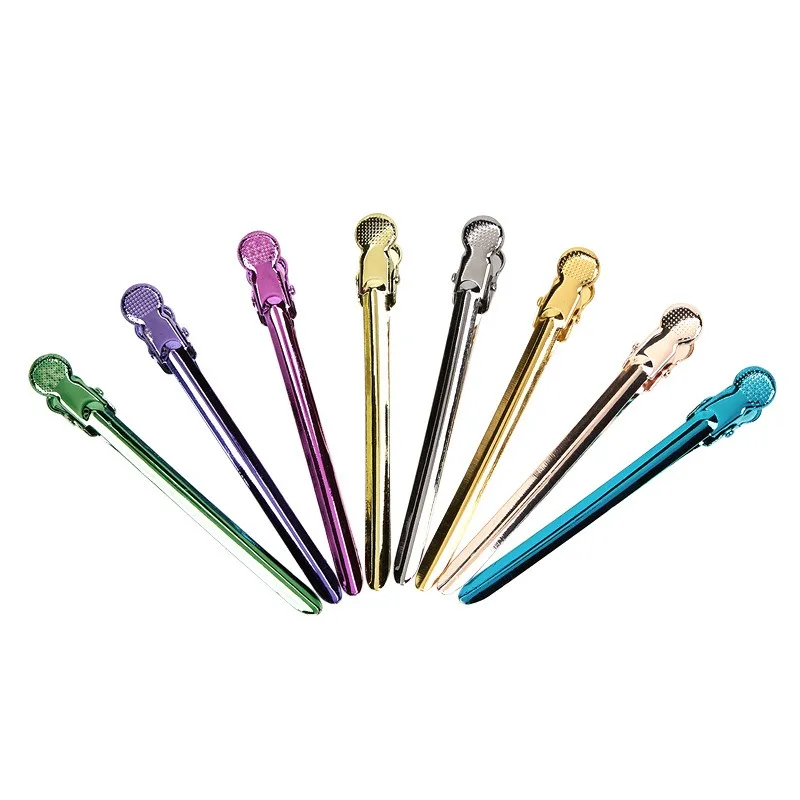 

Colorful One Line Clip Hairdressing Hairdressing Hairpins Without Marks, Hairdresser Positioning Clip Bangs Clip Duck Beak Clip