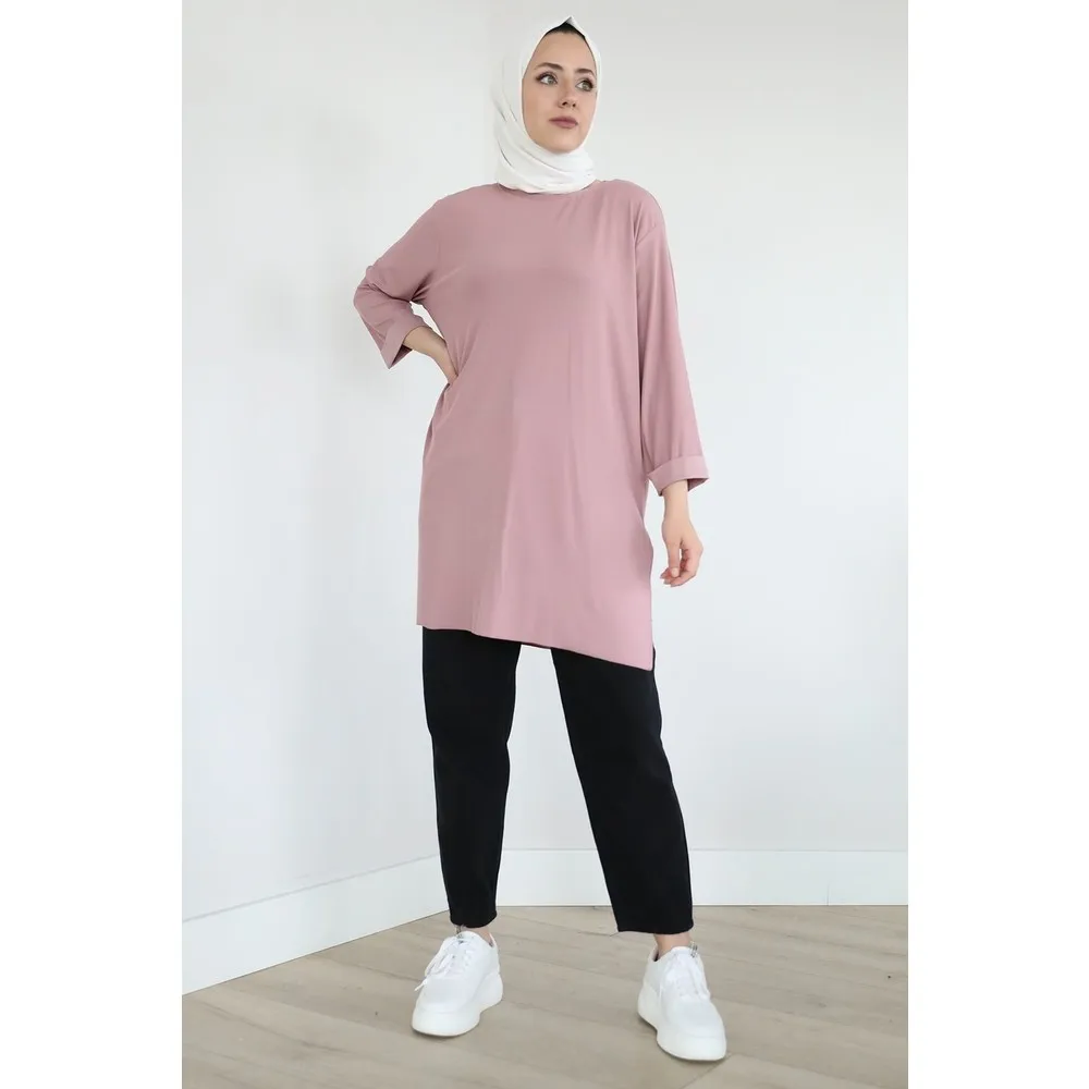 

Dorlie Three Quarter Sleeve Tunic-Powder