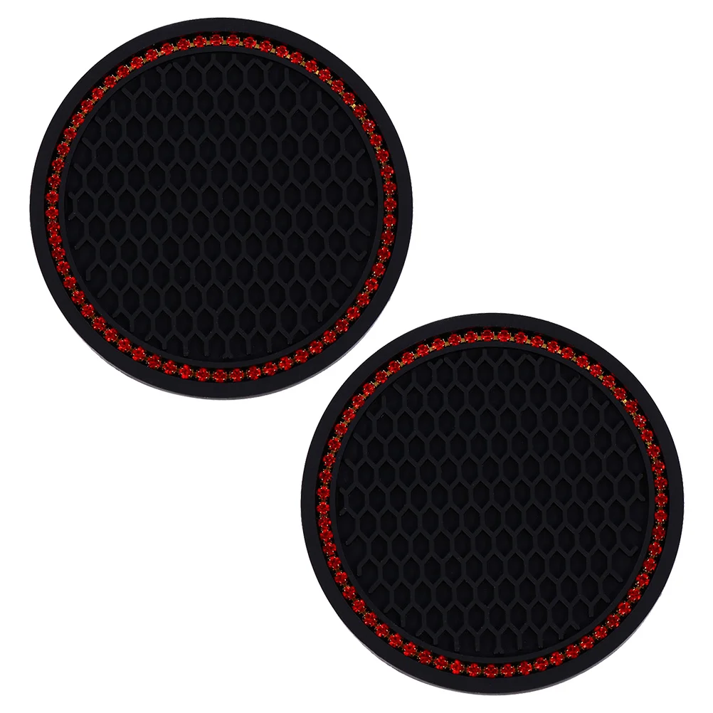 

2pcs Bling Coaster Anti-Slip Cup Holder Vehicle Cup Holder Coasters for Auto