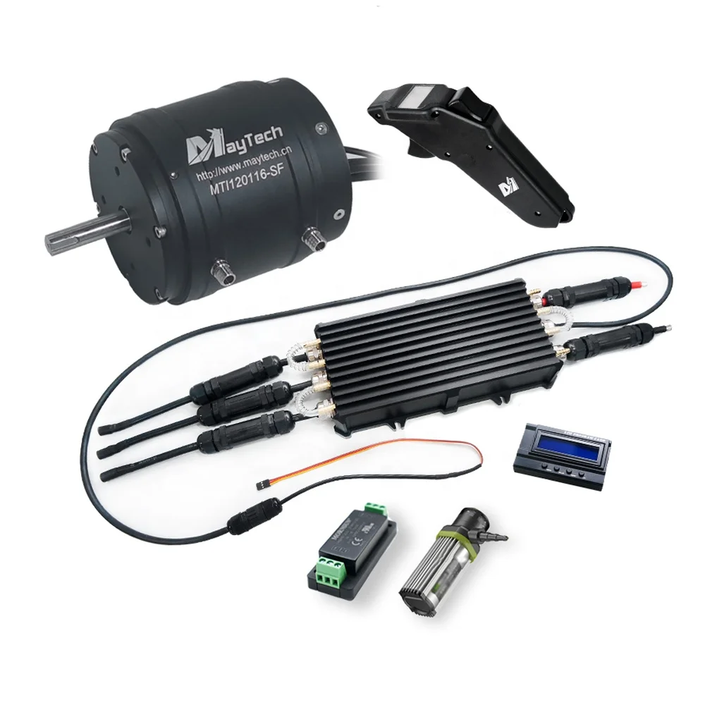 

Electric Surfboard Kit with 18.8KW Watercooled 120116 Motor 500A Waterproof ESC 1905WF Remote Controller for Motorized Boat