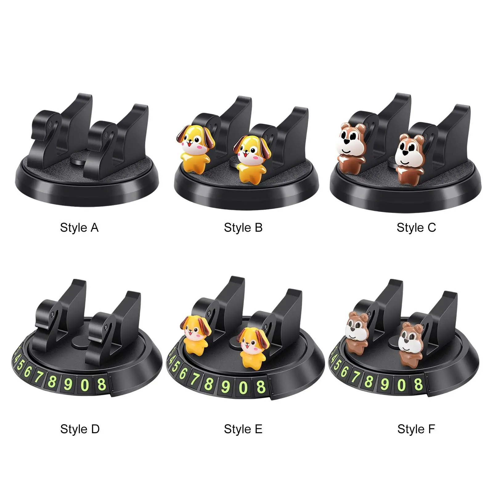 

Car Temporary Parking Sign Car Phone Holder Dashboard Mount High Temperature Resistance for Parking