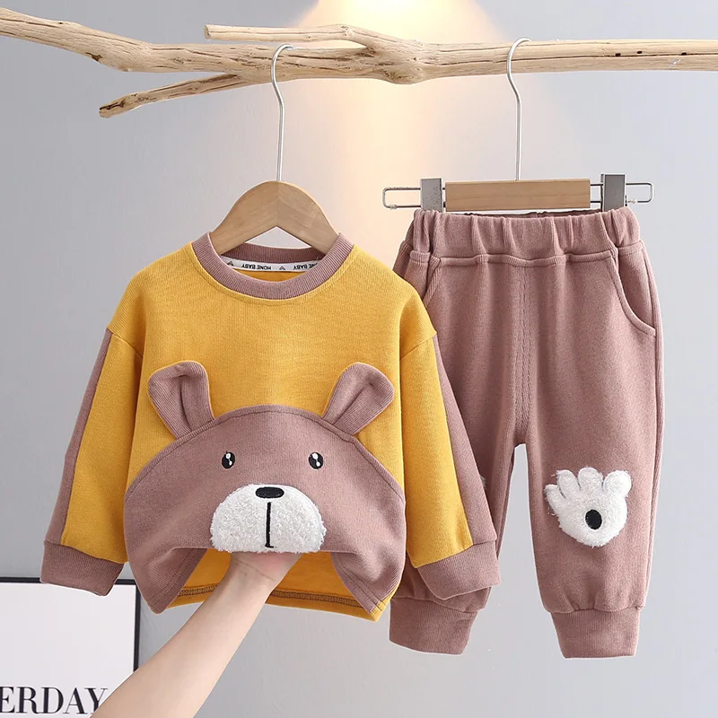 

2 шт., детские спортивные штаны с мультяшным медведем