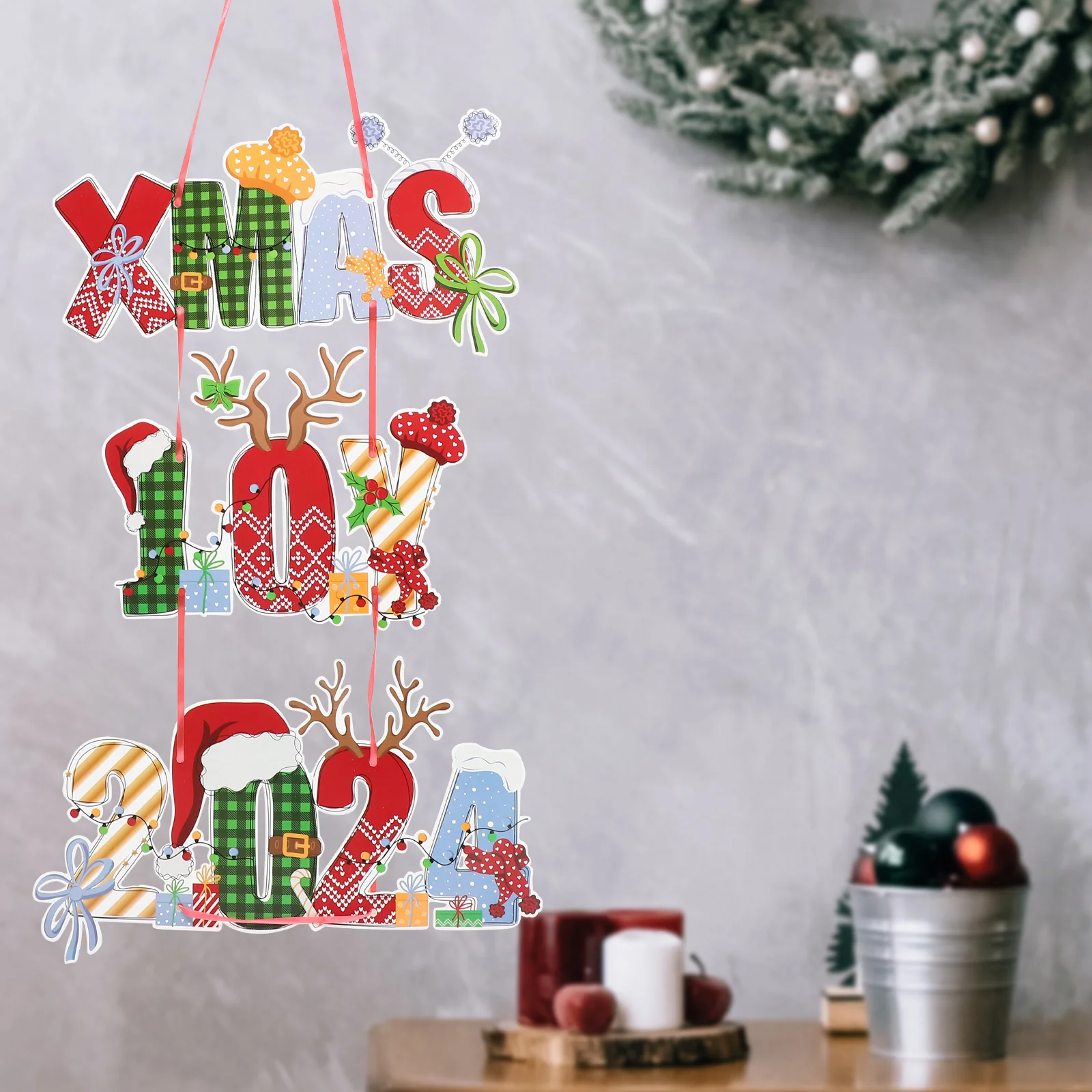 

Venue Setting Props Christmas Tree Decorations Xmas Pendant Paper Indoor Hanging Decors