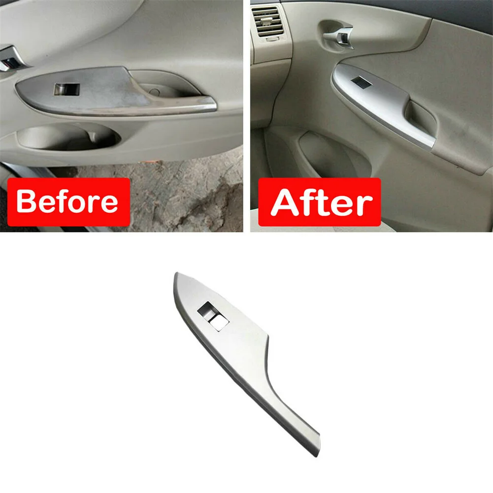 

1X Silver Front Right Windo W Master Switch Bezel Trim For Toyota Corolla 09-13 Switch Bezel Trim