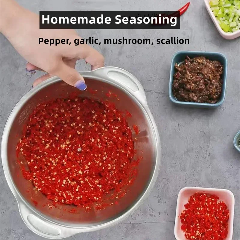 Электрический кухонный комбайн измельчитель 3 скорости 5 л блендер мясорубка для