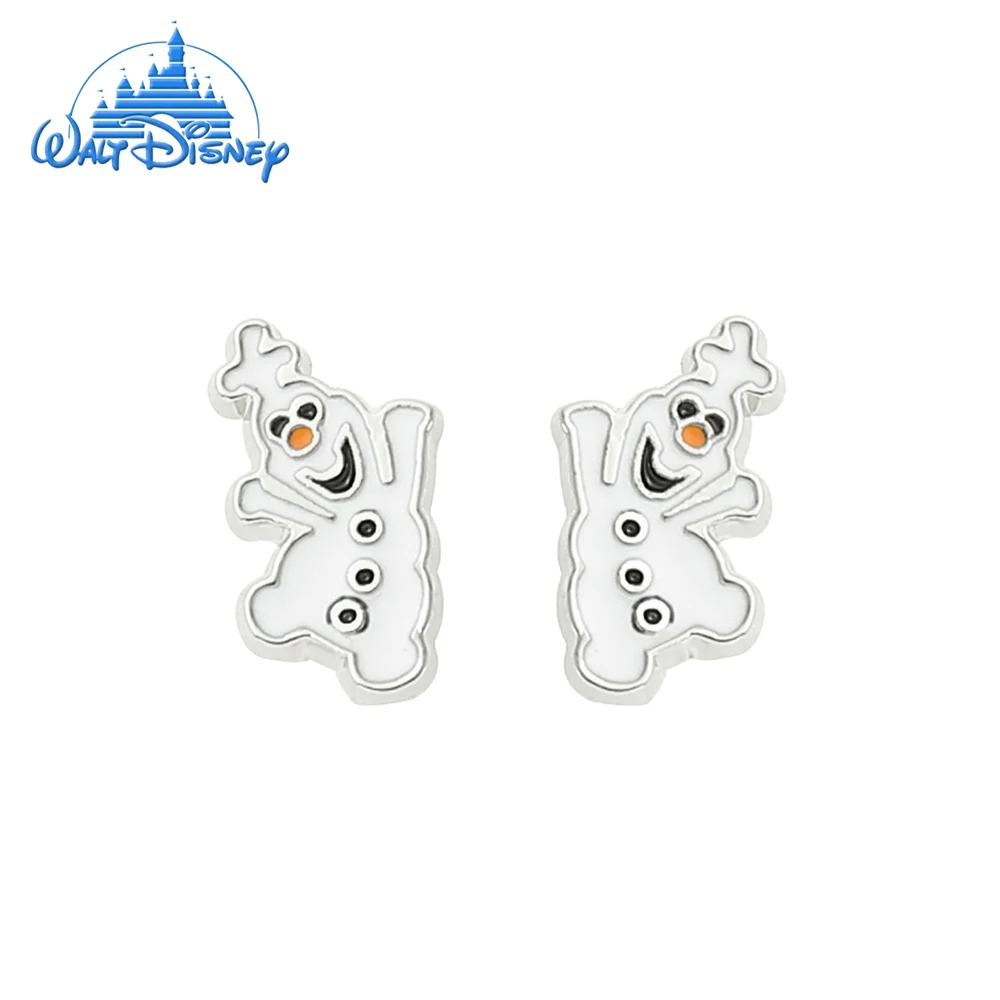 

Disney Movie Frozen Olaf Snowman Silver Plated Earrings Funny Cartoon Ear Stud For Girls Women Christmas Jewelry Accessories