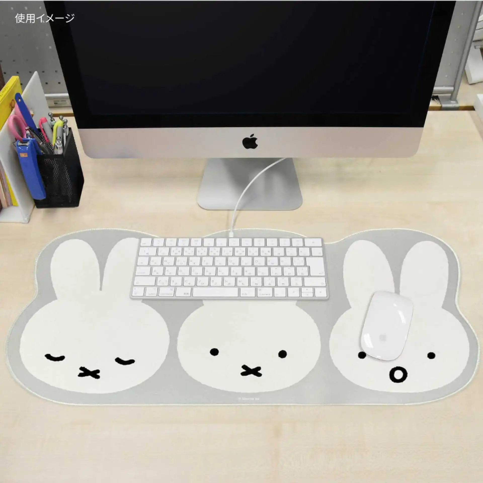 Фото Kawaii Miffy коврик для мыши мультфильм милый компьютерный стол коврик офисная компьютерная клавиатура студенческий настольный коврик подарок для девочки №2