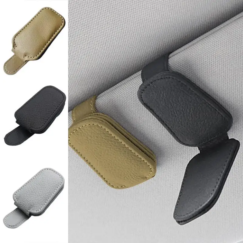

Universal Car Auto Sun Visor Glasses Box Sunglasses Clip Sunglass Holder For Car Ticket Holder Stand Eyeglasses Car Accessories