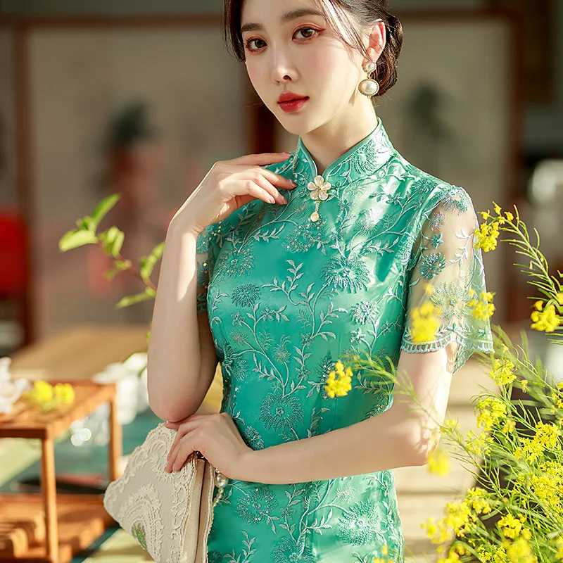 Костюм Чонсам Тан для фотосъемки модная одежда вечернее платье подиумная