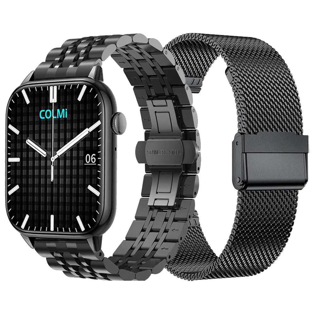 

For COLMI C60 C61 Metal Milanese Mesh Band Stainless Steel Strap For COLMI P28 Plus P8 Max Bands Watchband Bracelet accessories