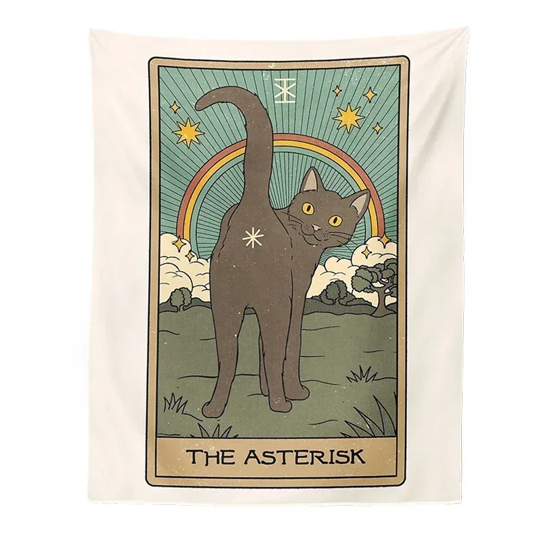 Таро карта гобелен искусственная стена подвесной Кот таинственное гадания