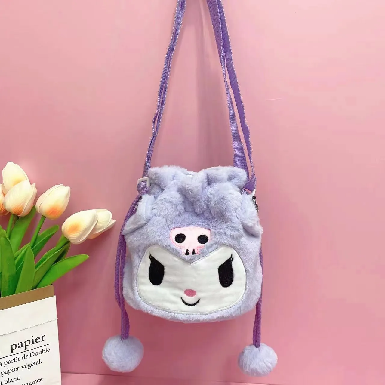 

Sanrioed Kawaii Anime Cartoon series Kuromi My melody New fashion exquisite plush backpack cute girls holiday gift decorations