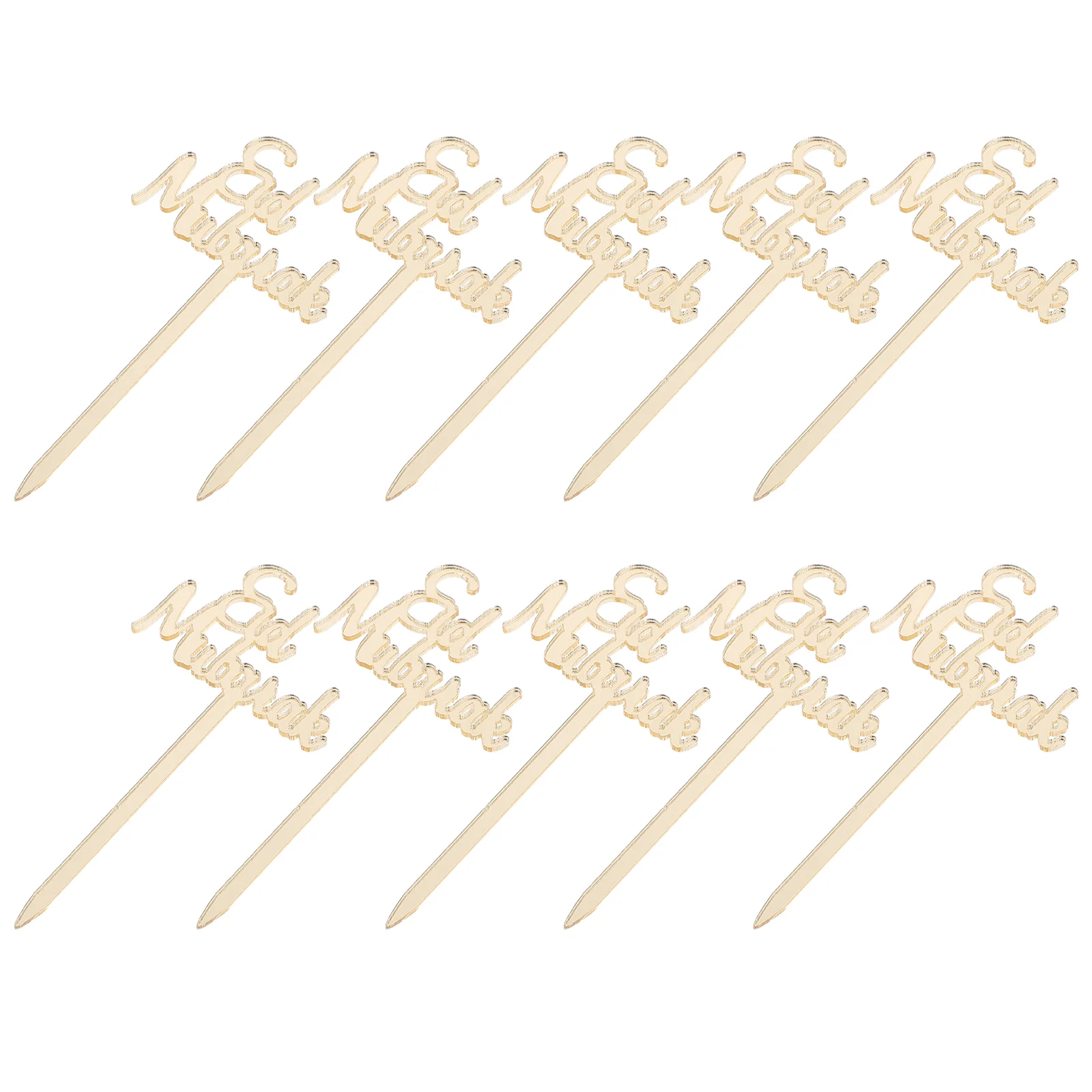 

10 Pcs Eid Theme Cupcake Toppers Party Baking Toppers Dessert Inserting Adorns