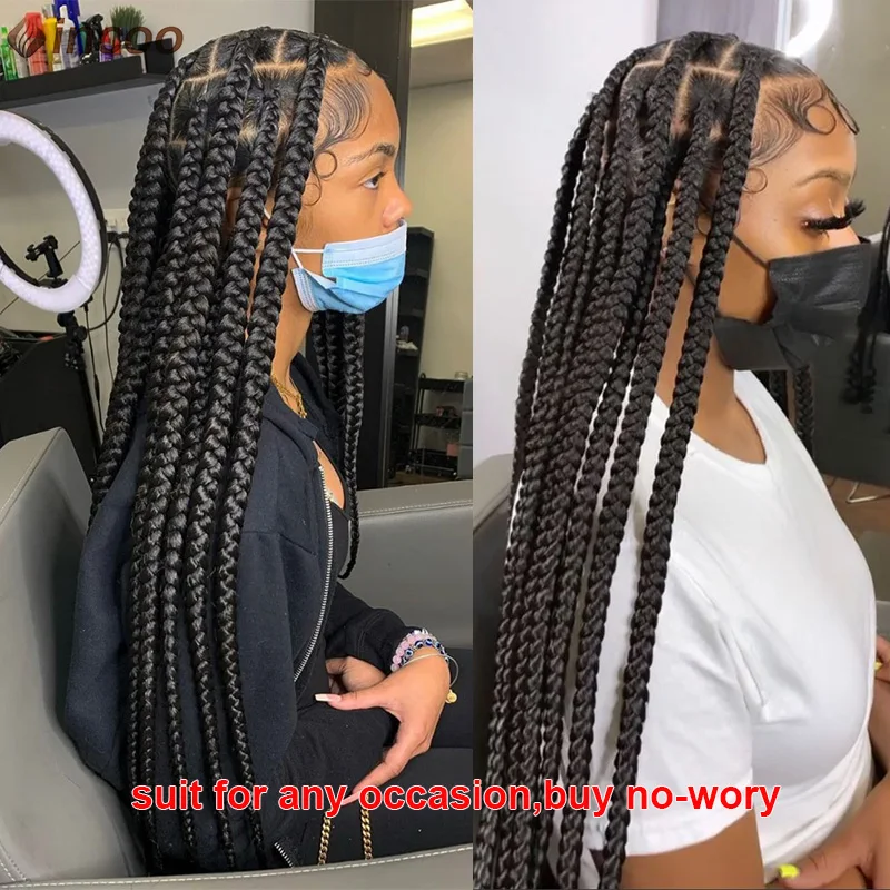 Синтетические большие плетеные полные кружевные парики для чернокожих женщин