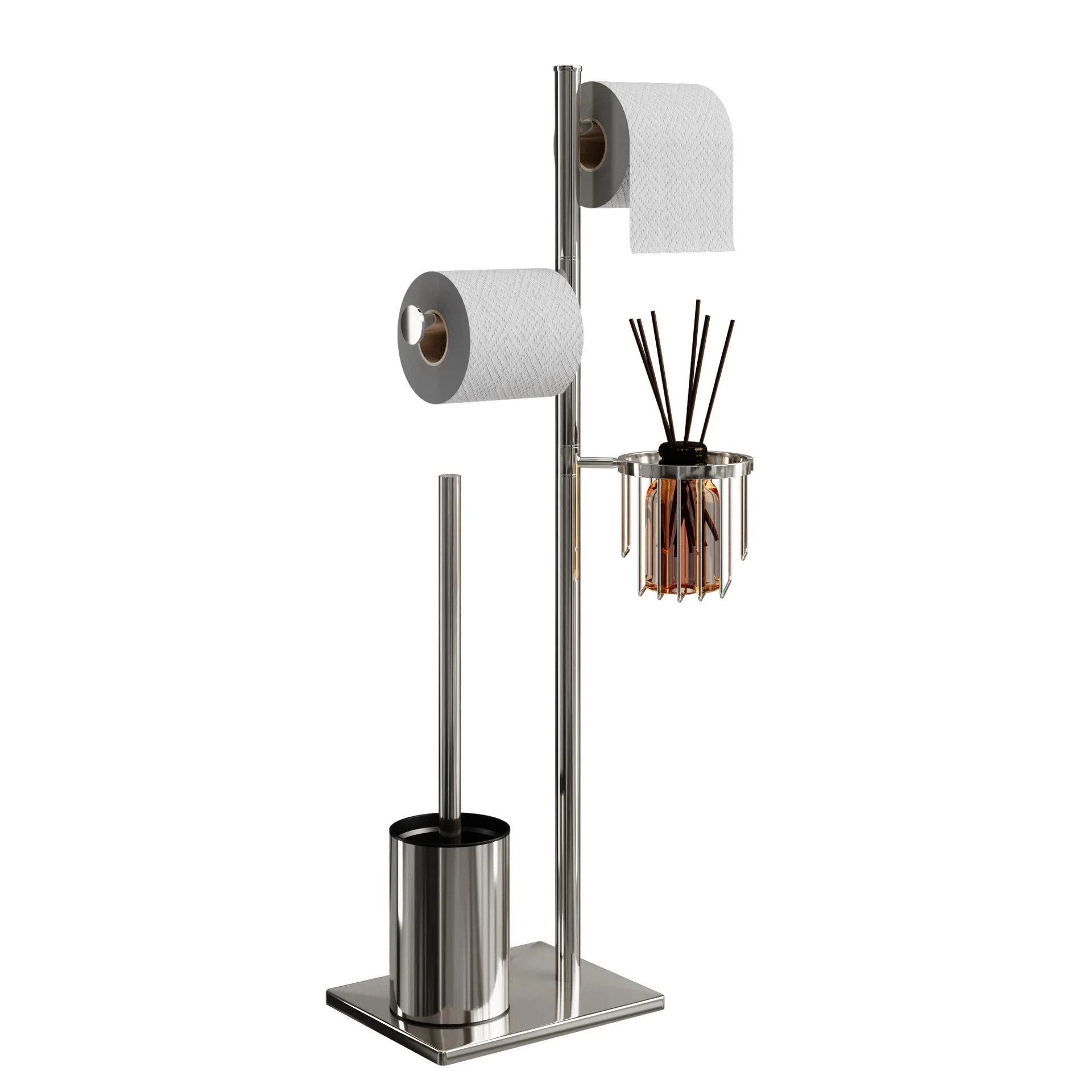 Черная щетка для унитаза напольный держатель бумажных полотенец бытовой