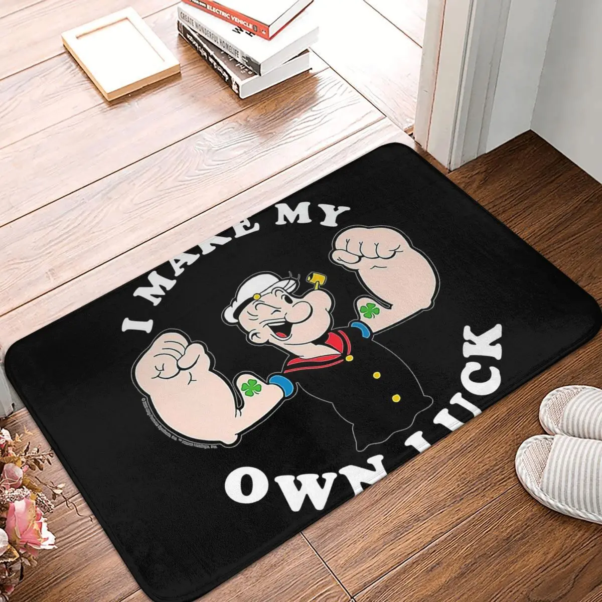 

Нескользящий коврик Popeye с мультяшным изображением моряка, приносящий удачу, коврик для ванной и спальни, приветствующий коврик, домашний со...