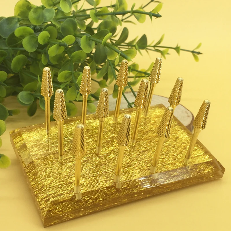 High Quality 12 Hole Acrylic Nail Drill Bits Stand Nail Art Drill Base Electric Nail Files Display Manicure Tools