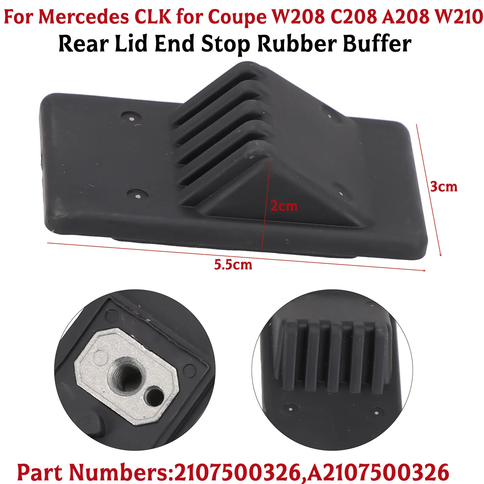 

1 шт. резиновый буфер заднего крышки для Mercedes W208 C208 A208 W210 CLK 2107500326 Черная резина, металл, стабильный, надежный