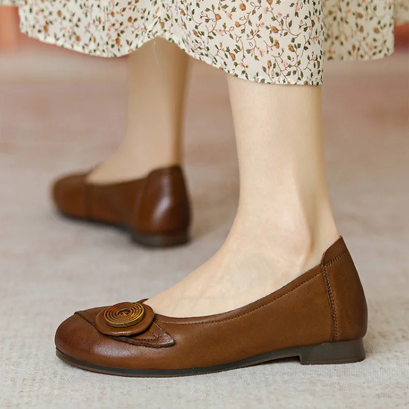 

Женские туфли на плоской подошве, без застежки, Размеры 35-42