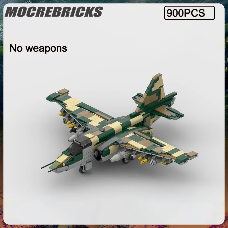 

Military Series Sukhoi Su-25 Frogfoot Armed Aircraft Assembling Building Blocks Model DIY Children's Toys Christmas Puzzle Gifts