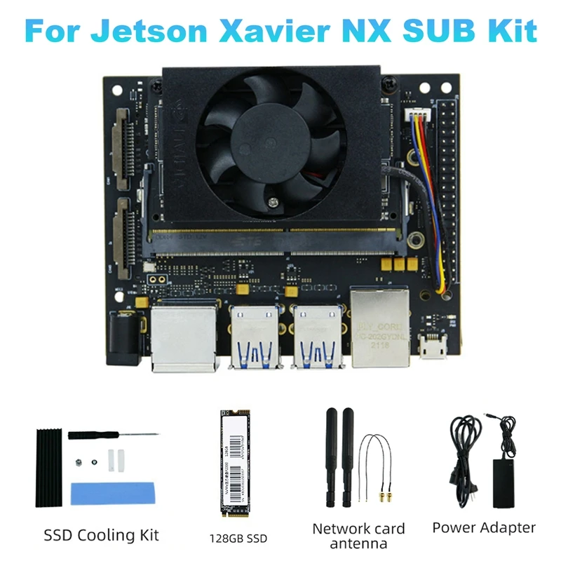 For Jetson Xavier NX Developer Board Kit 8GB EMMC With Core Module Artificial Intelligence Python Programming(US Plug)