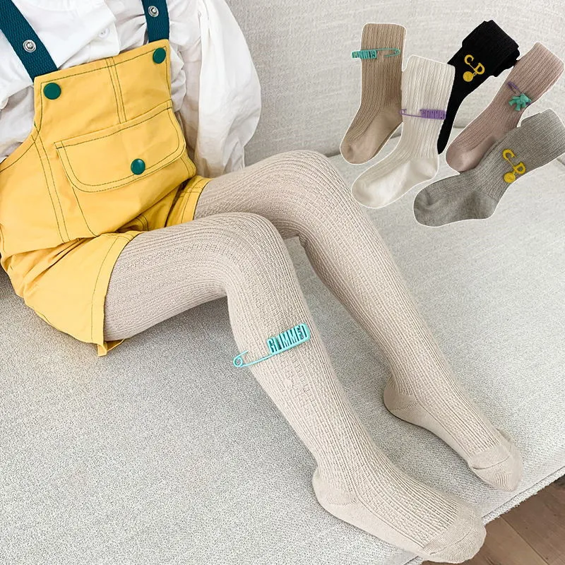 

New Kids Baby Girls Tights Cotton Stockings Cute Pantyhose Stylish Tights Pantyhose for Children 2-6Y