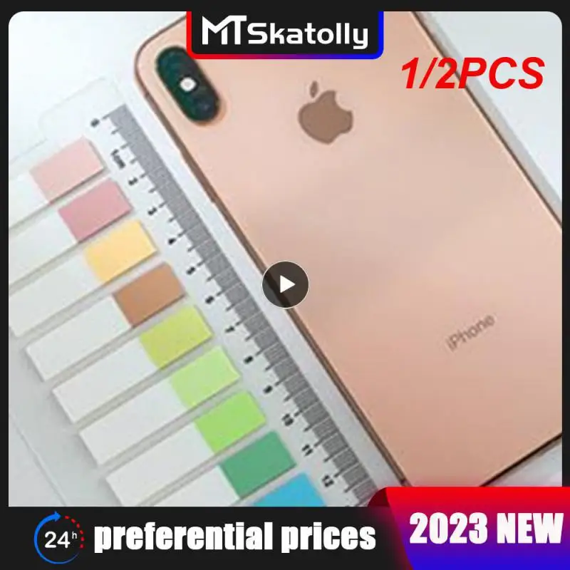 

1/2 шт., яркие самоклеящиеся закладки для книг