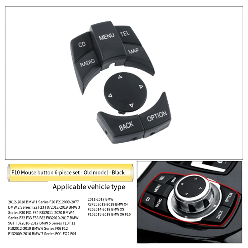 Автомобильная интерьерная консоль Idrive мультимедийная Кнопка управления