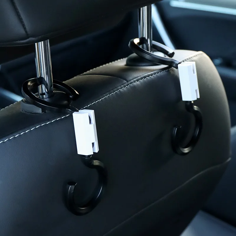 

2Pcs Car Hook Vehicle Back Seat Headrest Hook Multi-function Holder Portable Seat Back Hanger Hook for Bag Purse Cloth Grocery