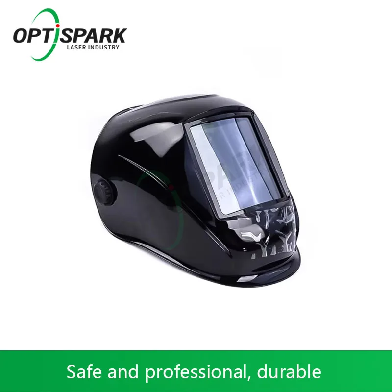 Фото Защитная маска для лазерной сварки/резки OPTISPARK 1003нм OD8+ с сертификацией CE, лазерный защитный шлем с широким обзором и защитой от излучения. №4