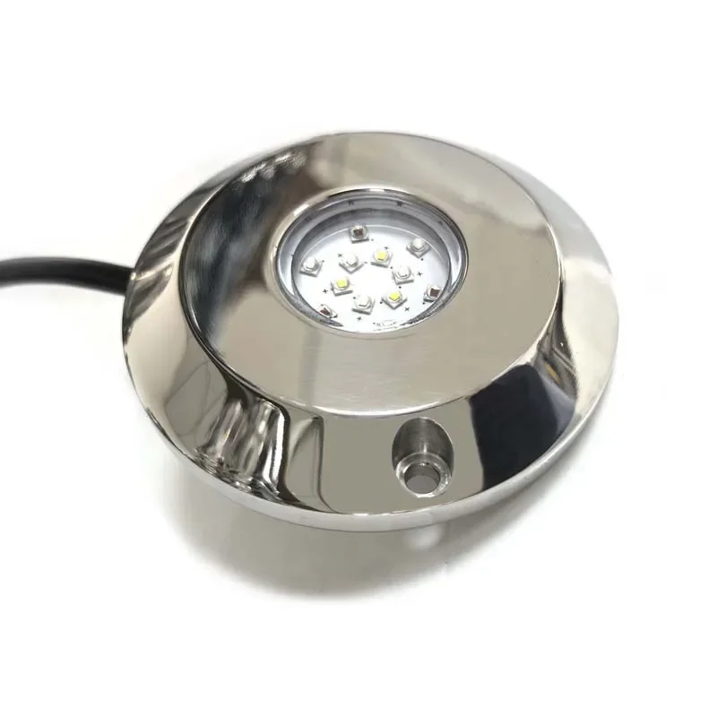 Полированные подводные светодиодные фонари для бассейна из нержавеющей стали 316L