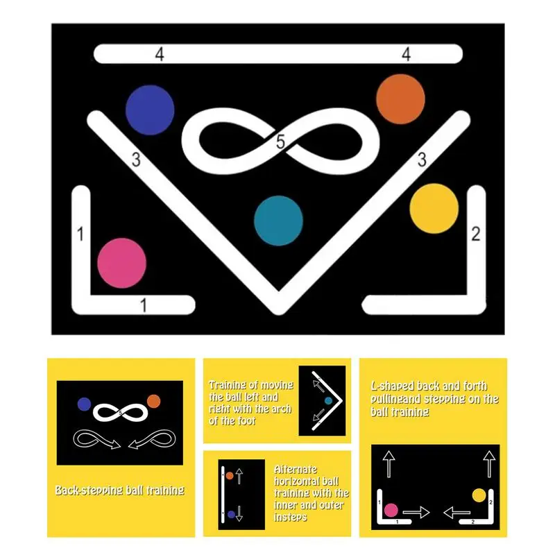 Нескользящий коврик для футбольных тренировок 60X90 см