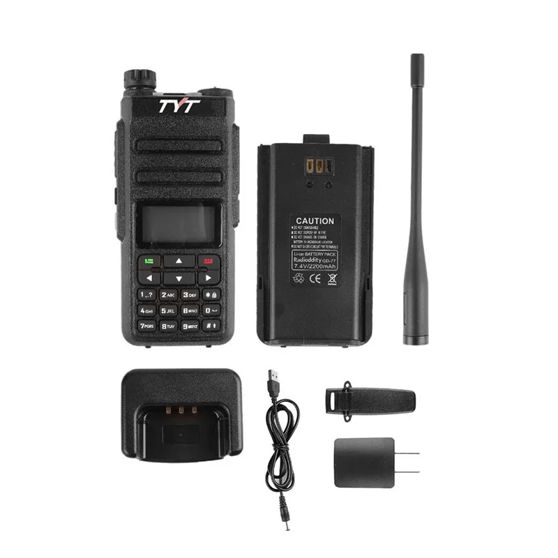 TYT MD-750 DMR Digital and Analog Cominbed Dual Band Walkie Talkie AMBE+2TM 1024CH Dual Time Slot with PTT ID DTMF Encode/Decode