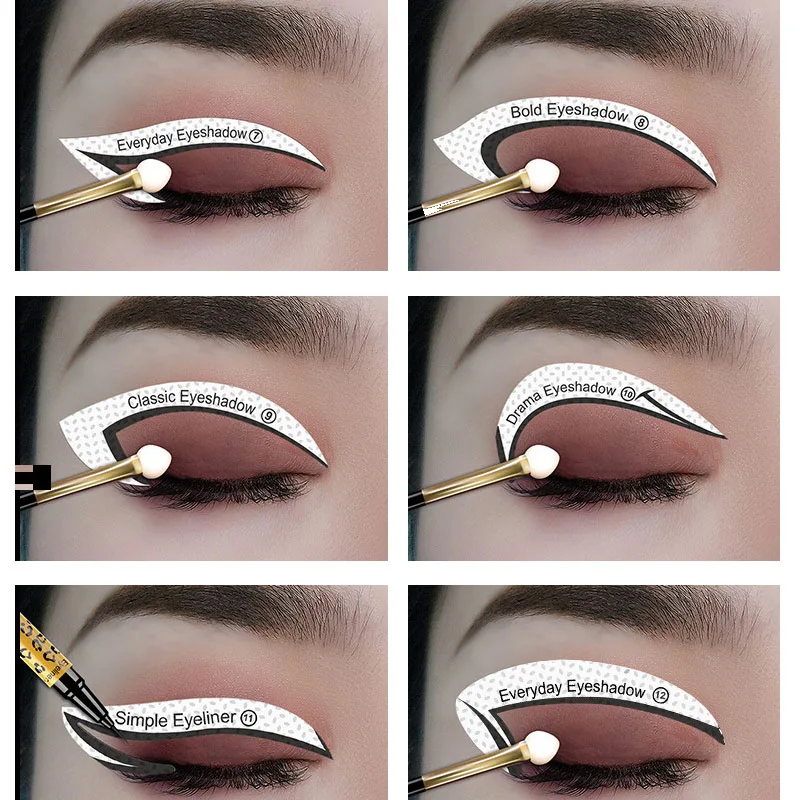 многофункциональный шаблон для макияжа глаз тени век подводка трафарет
