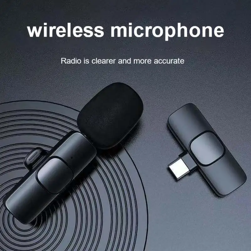 

Phone Mini Wireless Lavalier Microphone Portable Microphone Intelligent Noise Reduction No Delay Compatible For Iphone Android