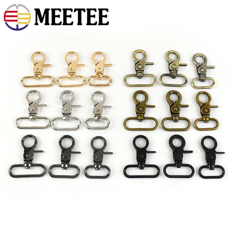 Купи 4/10Pcs Meetee Lobster Buckle 20-50mm Metal Carabiner Swivel Trigger Hook Belt Strap Dog Collar Bag Clasp DIY Sewing Accessories за 461 рублей в магазине AliExpress