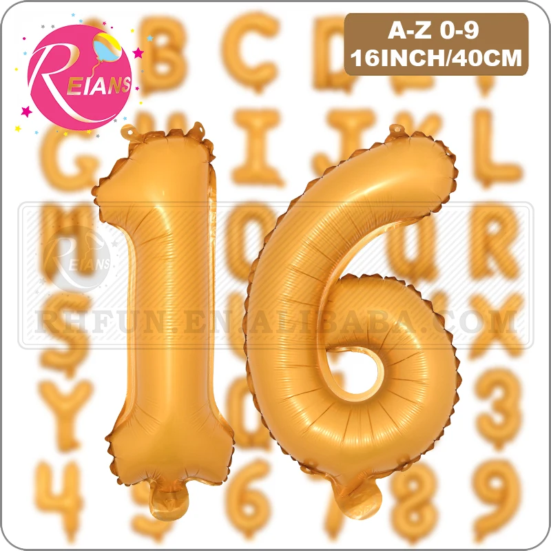 

16 inch Orange Letter Number Alphabet Foil Balloons Birthday Party Wedding Decoration event & party supplies birthday balloons