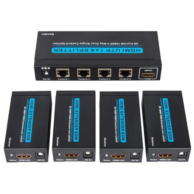 

4K HDMI передатчик 1x4 аудио сплиттер