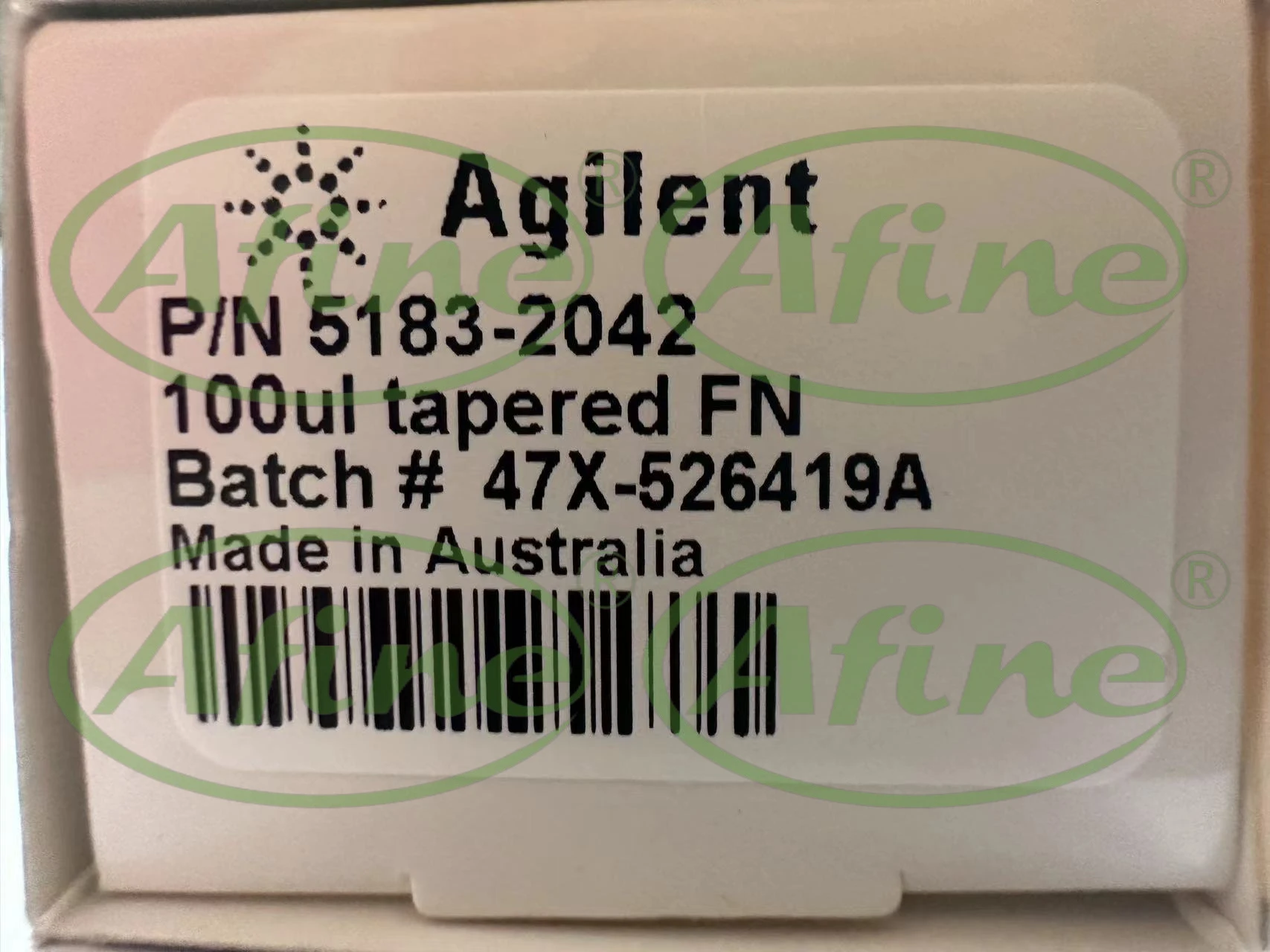 Шприцы AFINE Agilent GC Autosampler 5183-2042 Шприц ALS 100 мкГЛ фиксированный наконечник 23–26