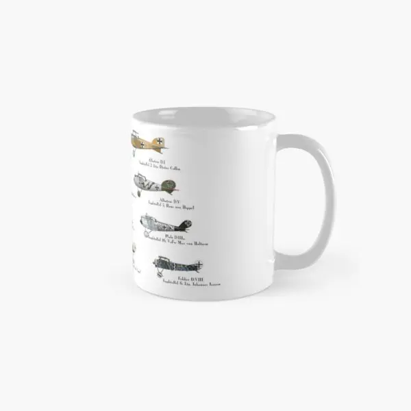 

German Aircraft Of Wwi Classic Mug Picture Gifts Printed Drinkware Design Image Coffee Handle Round Tea Simple Cup Photo