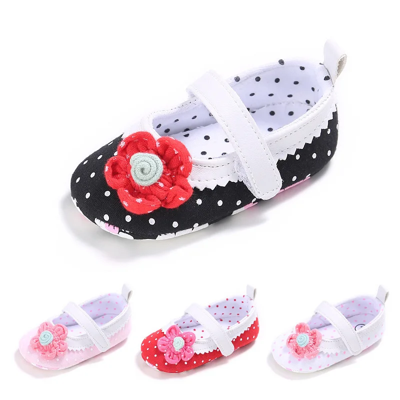 

Ботинки для новорожденных с цветочным рисунком, обувь для маленьких принцесс, противоскользящая обувь для первых шагов в помещении, обувь для маленьких девочек