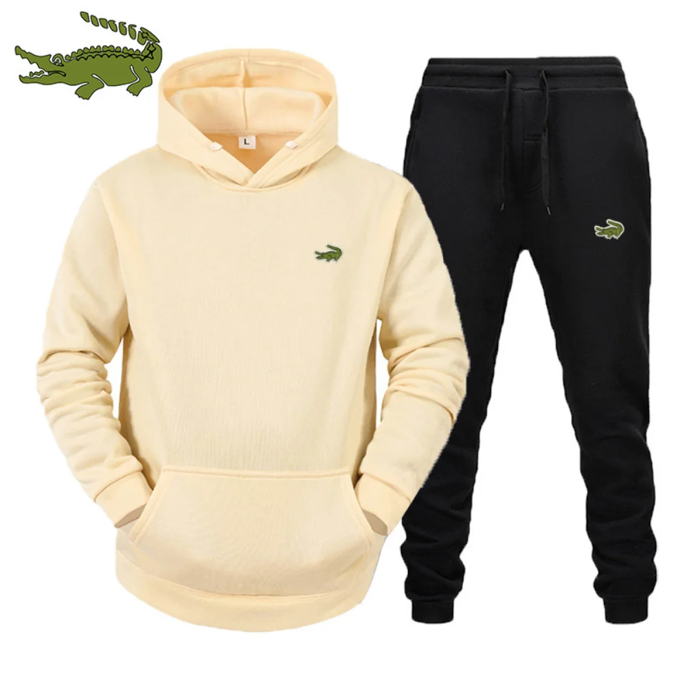 

2023 Cartelo Men's Suit Fashion Casual Tracksuit 2 Piece Hoodie Pullover Sports Clothes Sweatshirt Jogging Set High Quality