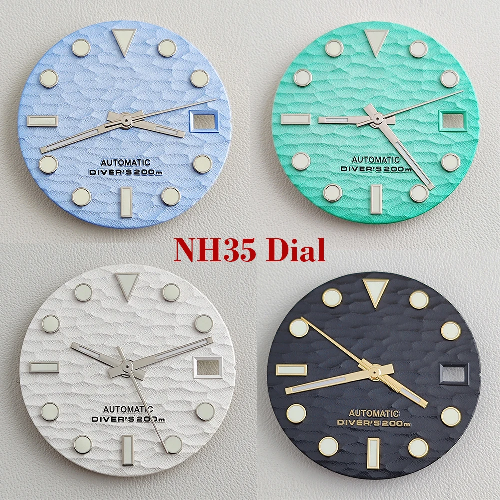 Циферблат NH35 28 5 мм зеленый светящийся циферблат для часов NH35/NH36 модифицированные