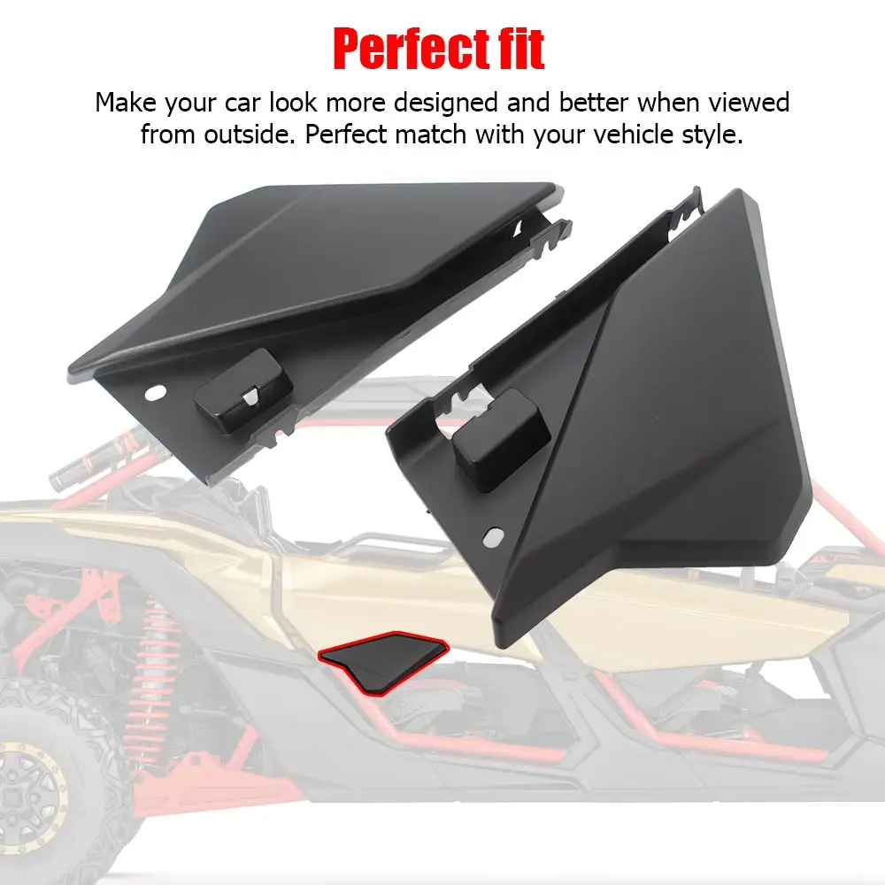 2 шт. UTV задние левые и правые нижние дверные полувставки черные для Can-Am Maverick X3 Max STD