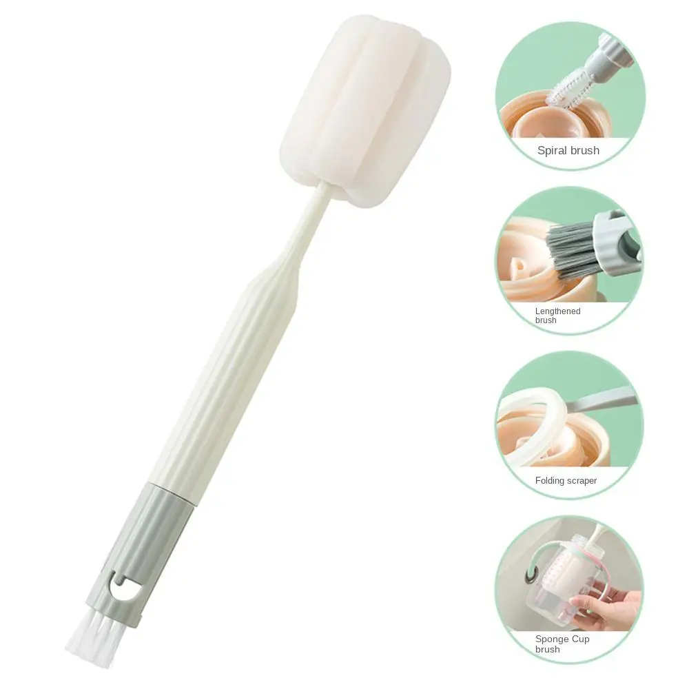 

Multi-functional Cup Brush Four-in-one Thermos Cup Cover Brush Gap Cleaning Brush Baby Plastic Nipple Suction Tube Brush