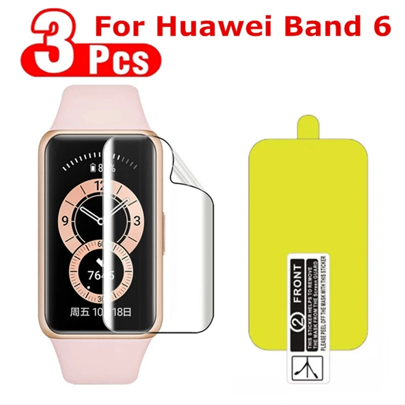 

Прозрачная защитная пленка для смарт-часов Huawei Band 6, мягкая защитная пленка для Huawei band 6, не стекло, 3 шт.